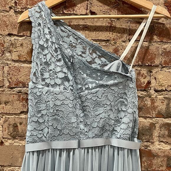 David’s Bridal One Shoulder Maxi Bridesmaid Dress Size 2 - Picture 7 of 13